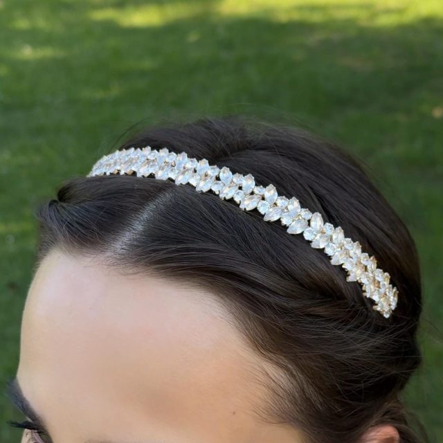 Gold Crystal Bridal Headband
