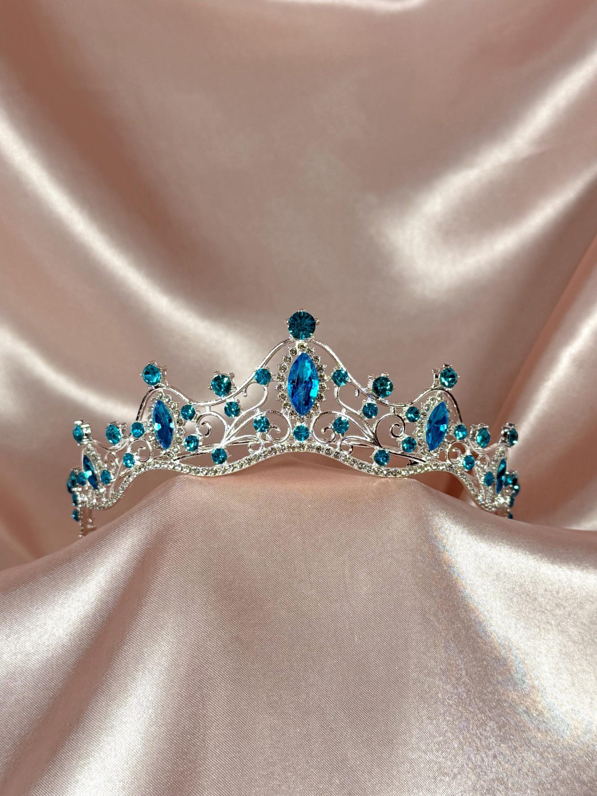 Emerald Green Crystal Tiara Crown – Gold Wedding Tiara for Brides