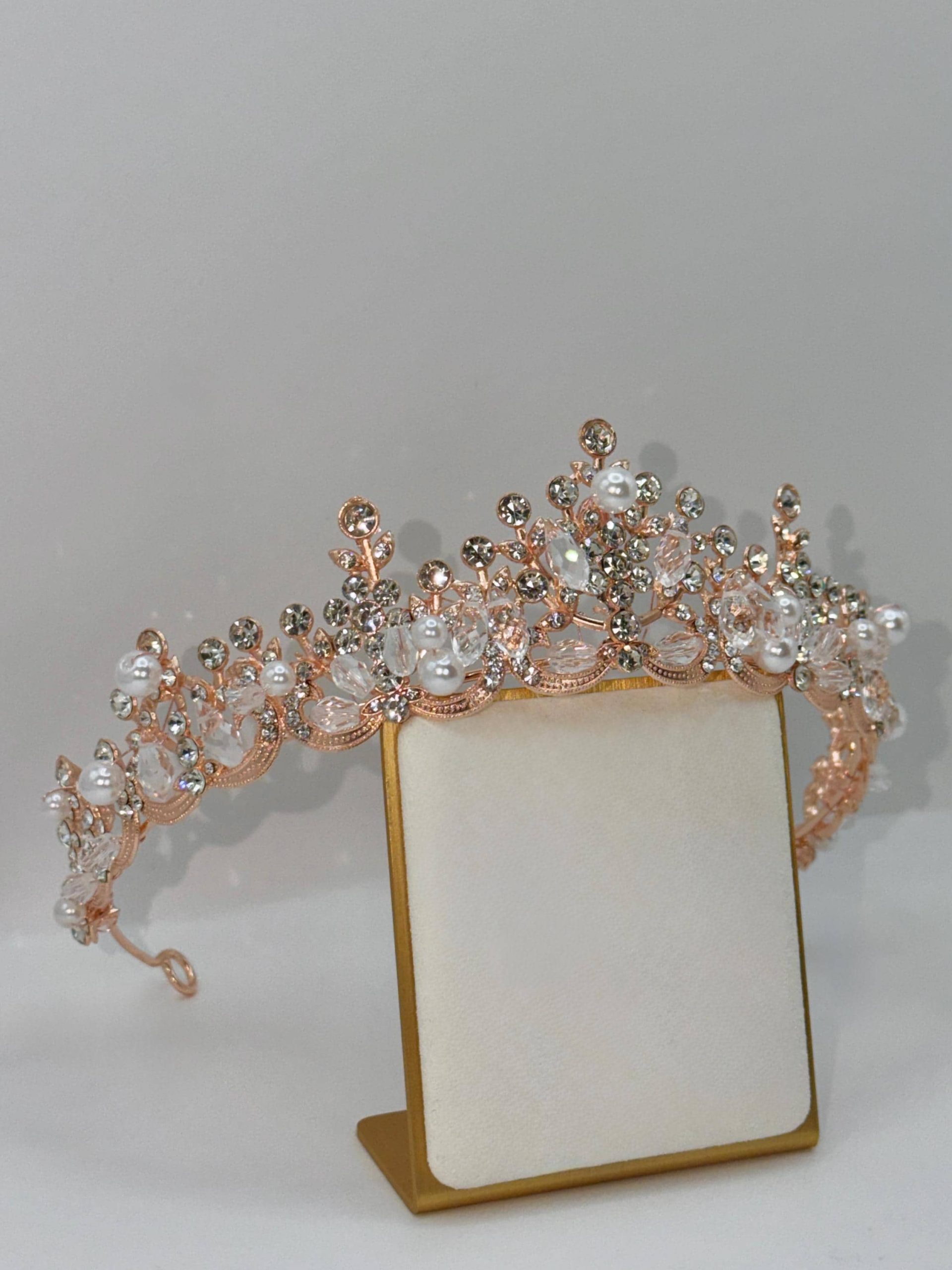 Silver Bridal Tiara – Crystal Wedding Crown I