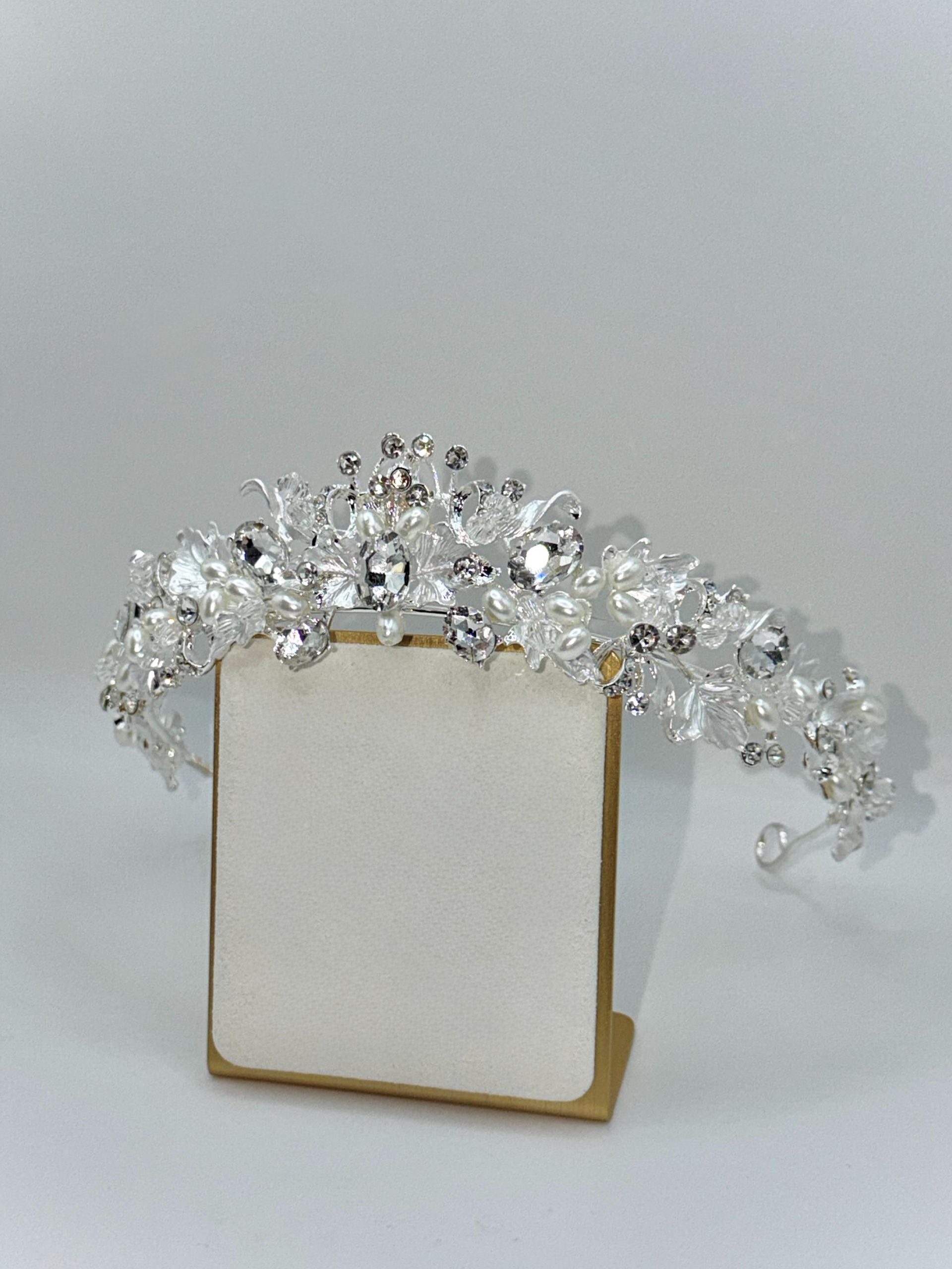 Silver Pearl Bridal Tiara