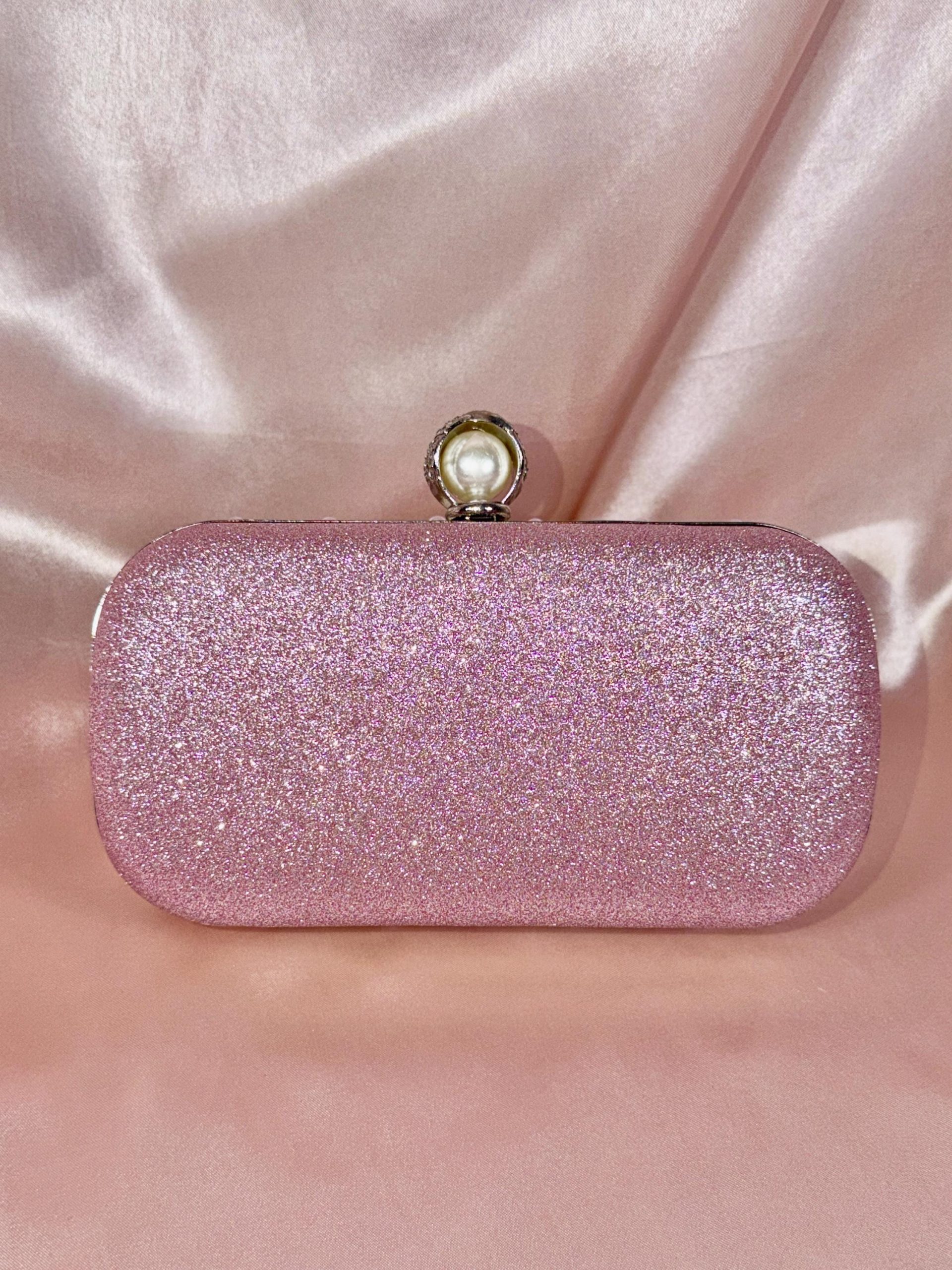 Pink Pearl Clutch Purse – Beaded Clutch Bag