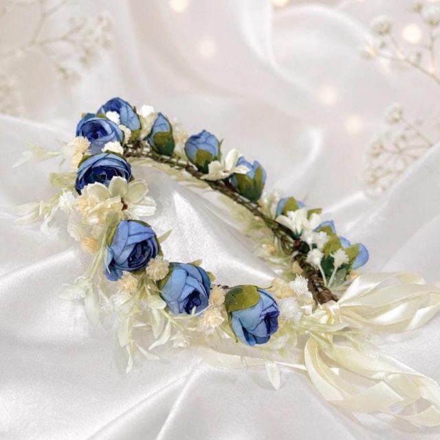 Blue Hair Wreath