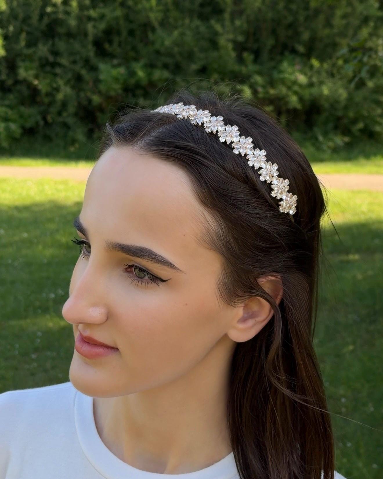 Gold Pearl Bridal Headband