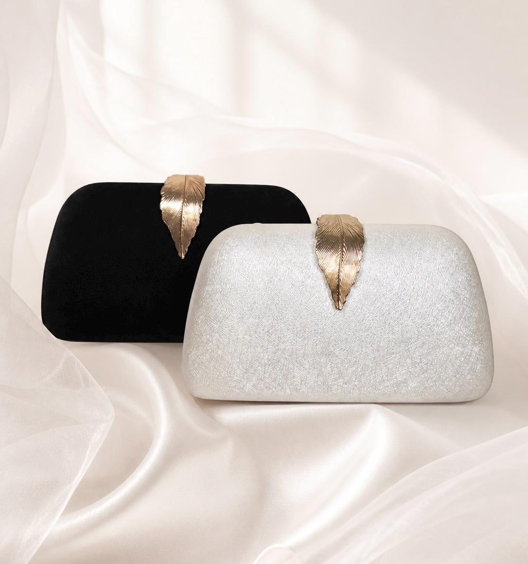 White Shimmer Clutch