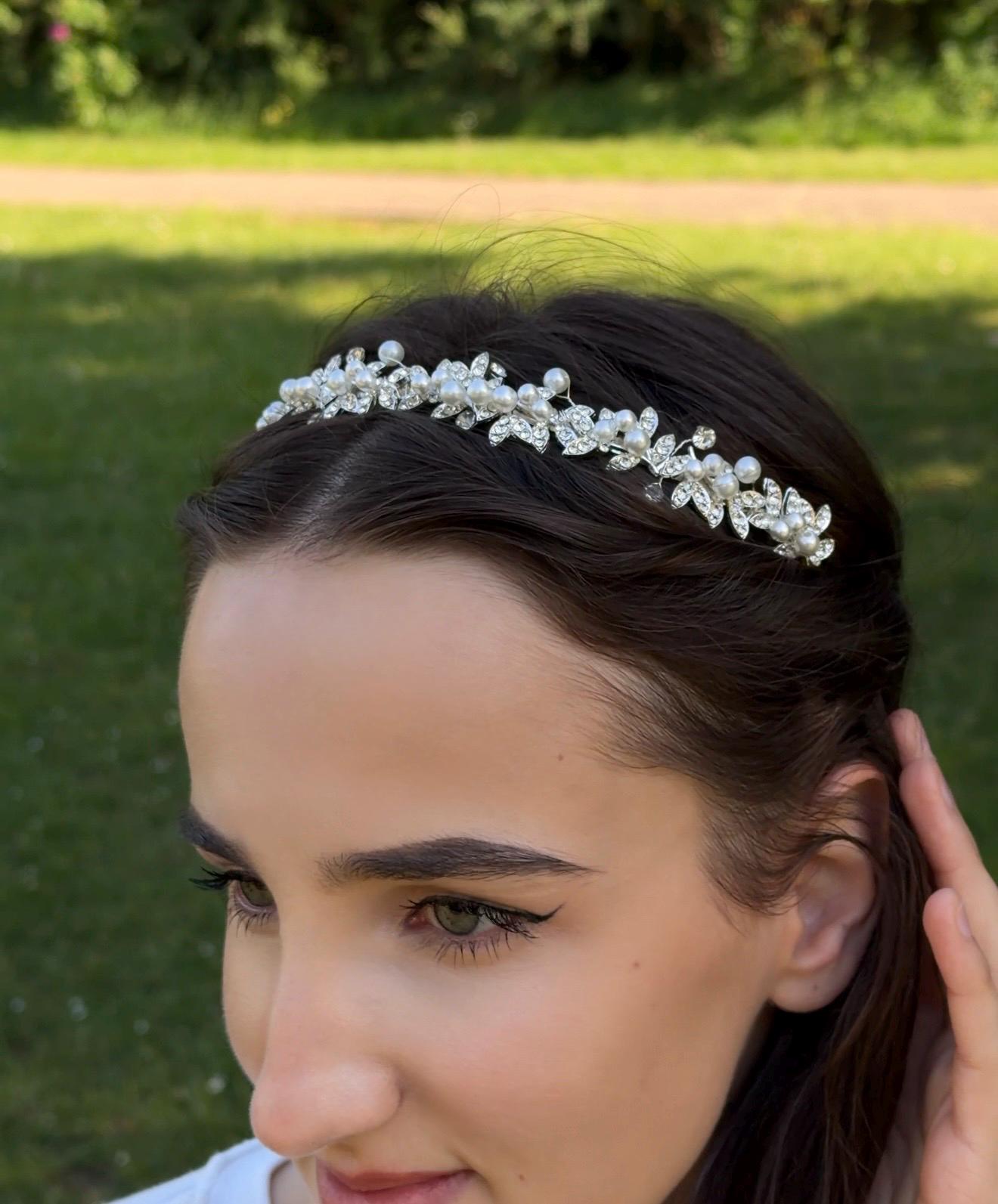 Silver Crystal Headband