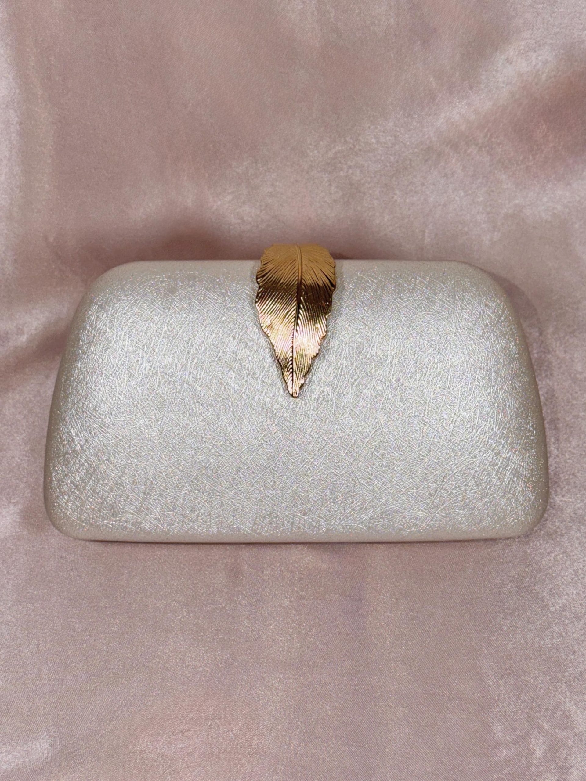 White Shimmer Clutch