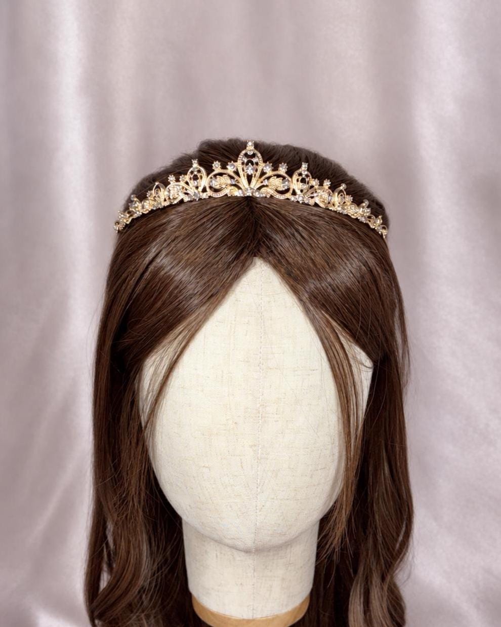 Gold Crystal Tiara Crown – Wedding Tiara for Brides
